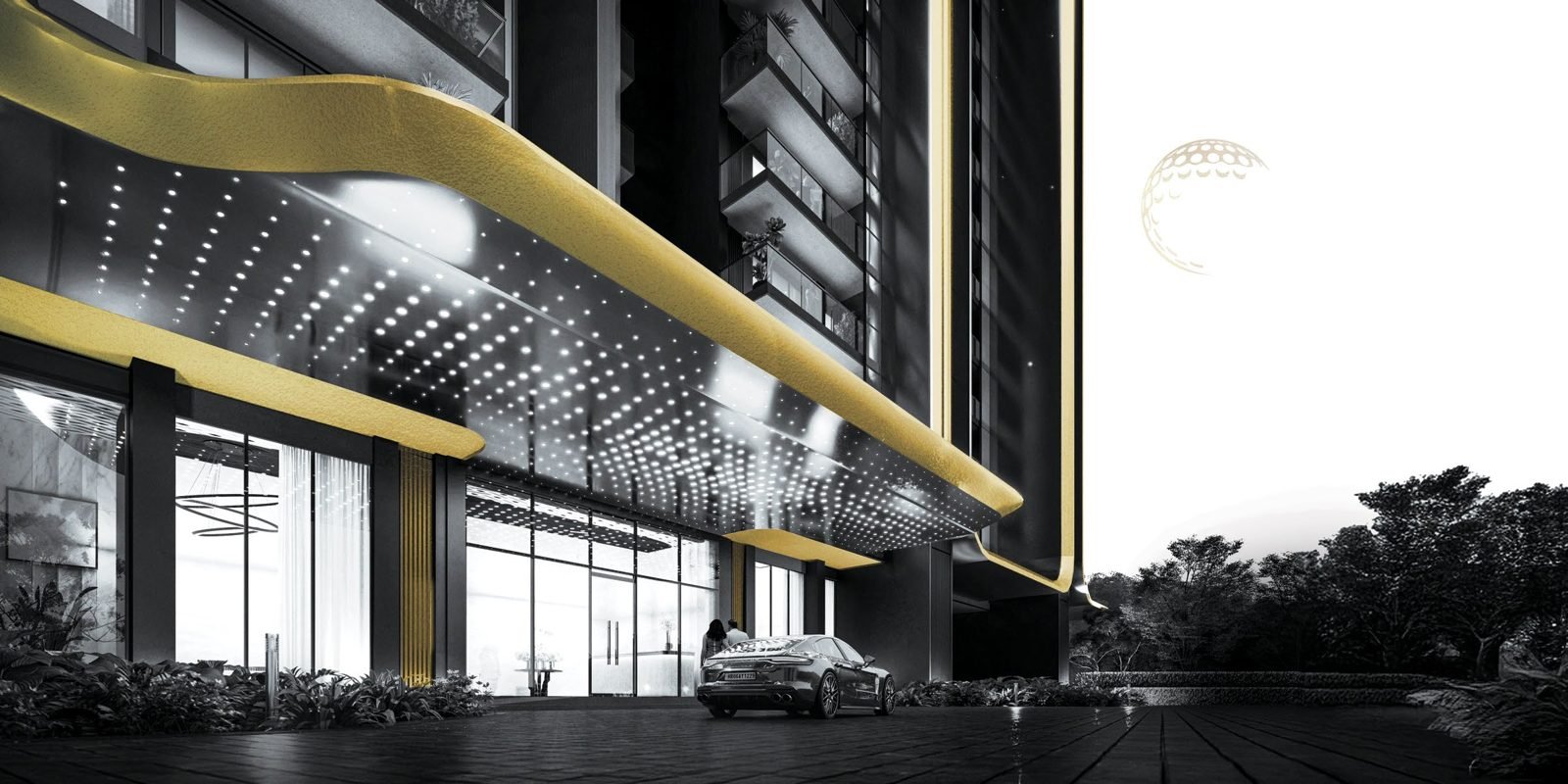 Grand arrival entrance